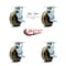 Service Caster 6 Inch High Temp Phenolic Caster Set with Roller Bearings 4 Brake 2 Swivel Lock SCC-30CS620-PHRHT-TLB-BSL-2-TLB-2 - alternate 7